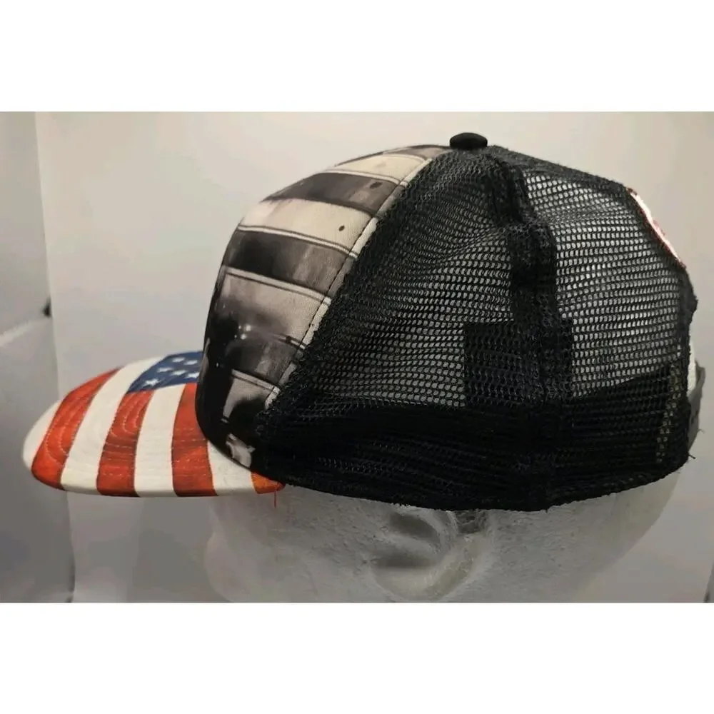 Chuck Norris Approved BioWorld  Trucker Hat‎ Snapback Cap USA Flag Mesh